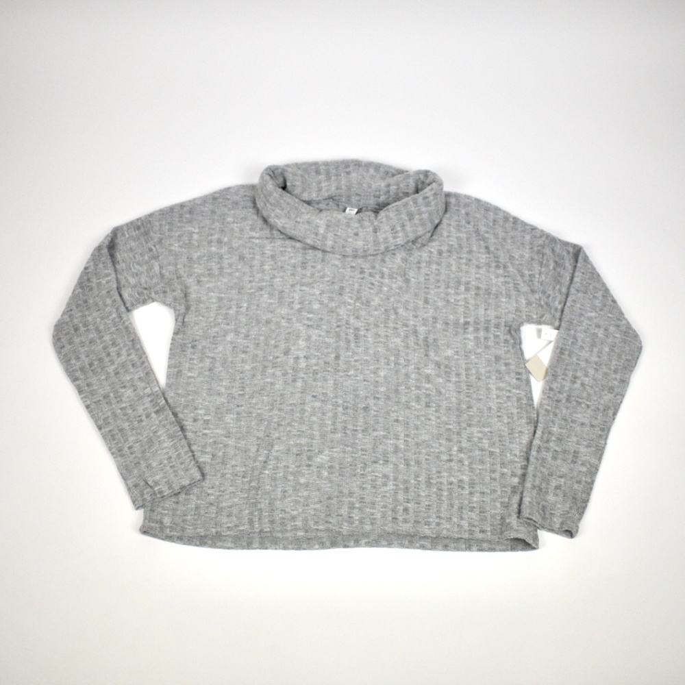 BP Ribbed Grey Slouchy Turtleneck Sweater - Picture 2 of 9